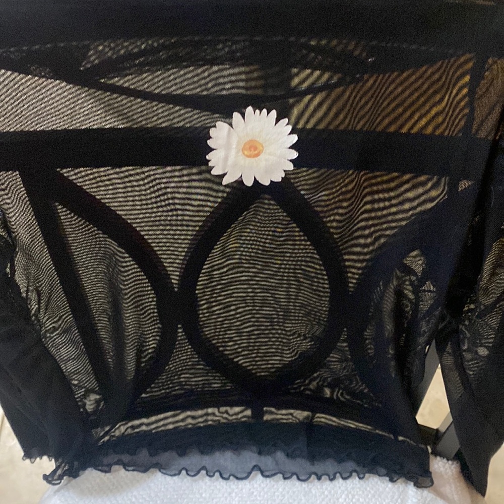 Black Sheer top size small